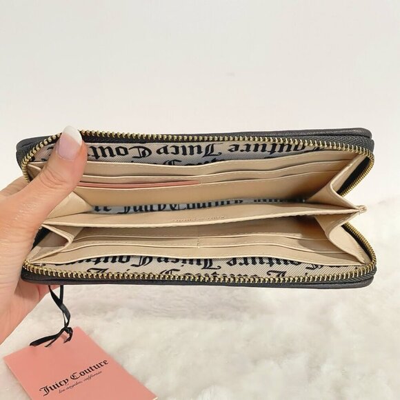 Juicy Couture Dusty Blush Heritage Large Zip Around Wallet In Gift Box NWT - Picture 4 of 5